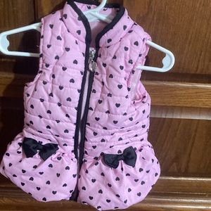 Pink and black Hart puffer dress🥰